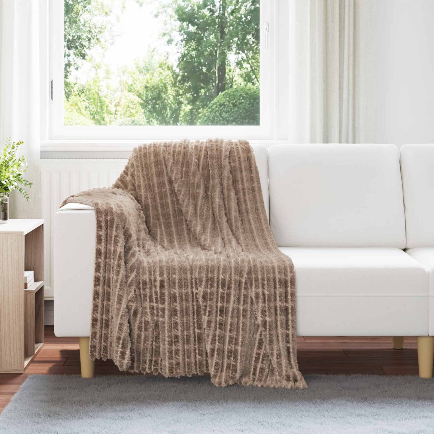 Vidaxx Überwurfdecke Kamel 150 x 130 cm Fleece