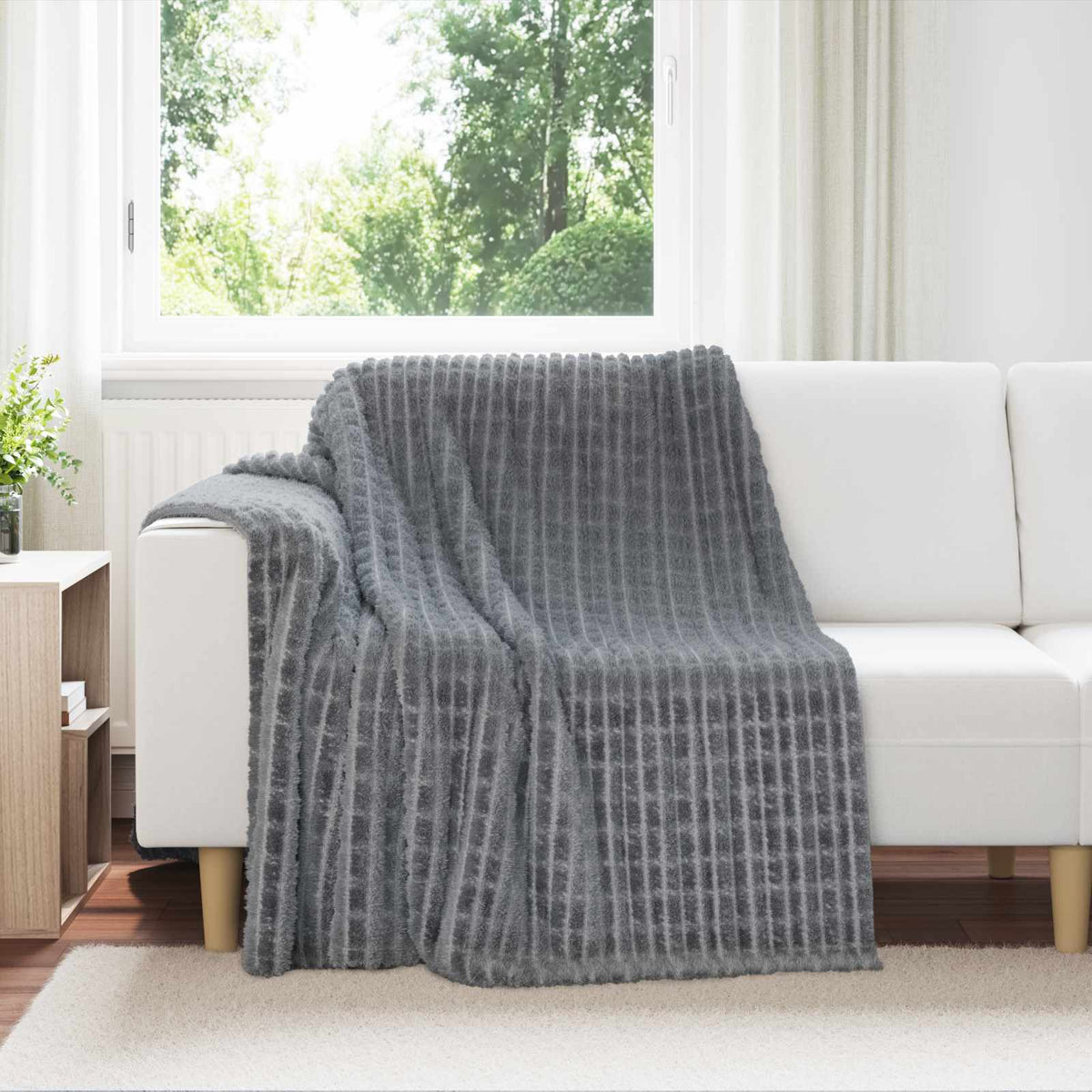 Vidaxl Überwurfdecke dunkelgrau 200 x 150 cm Fleece