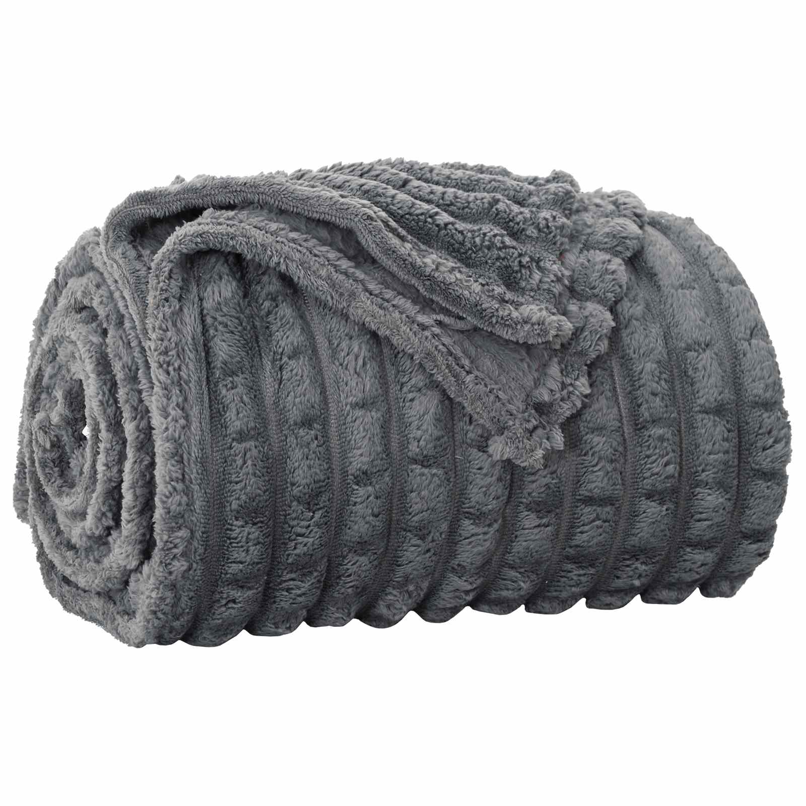 Vidaxl Überwurfdecke dunkelgrau 200 x 150 cm Fleece
