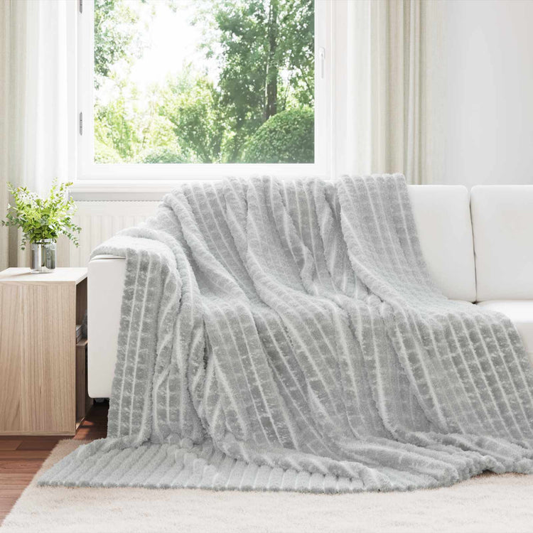 Vidaxx Überwurfdecke grau 270 x 240 cm Fleece