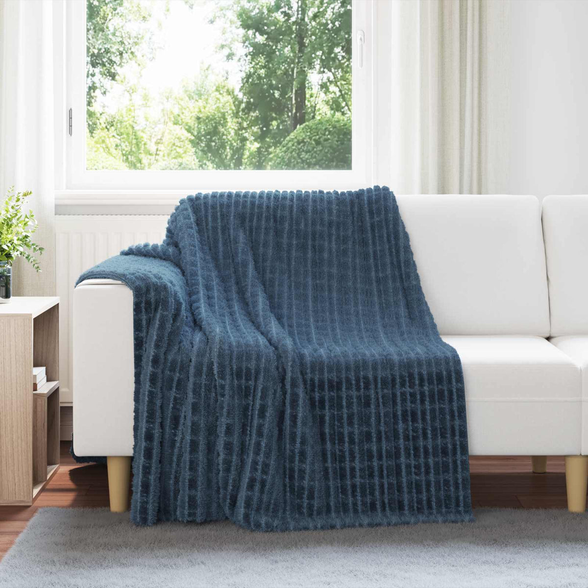 Vidaxx Überwurfdecke Marineblau 200 x 150 cm Fleece