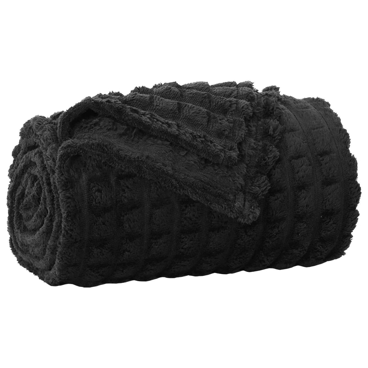 Vidaxx Überwurfdecke schwarz 270 x 240 cm Fleece