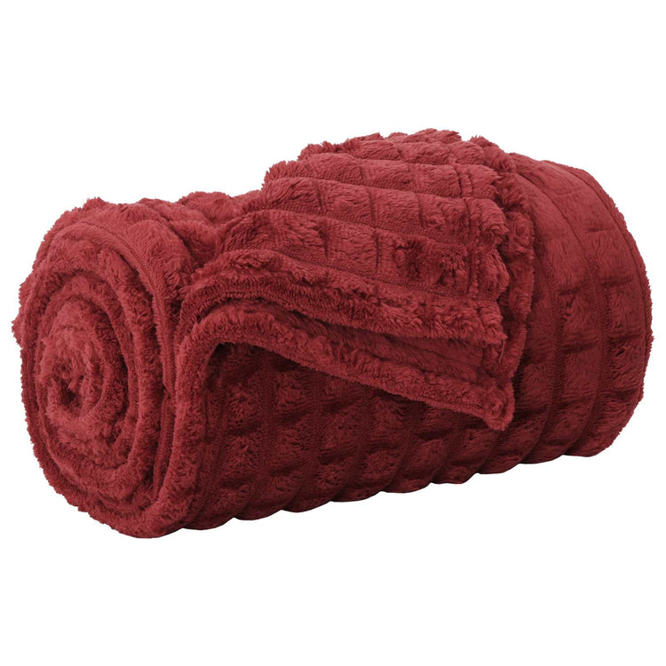 Vidaxx Überwurfdecke bordeauxrot 200 x 150 cm Fleece
