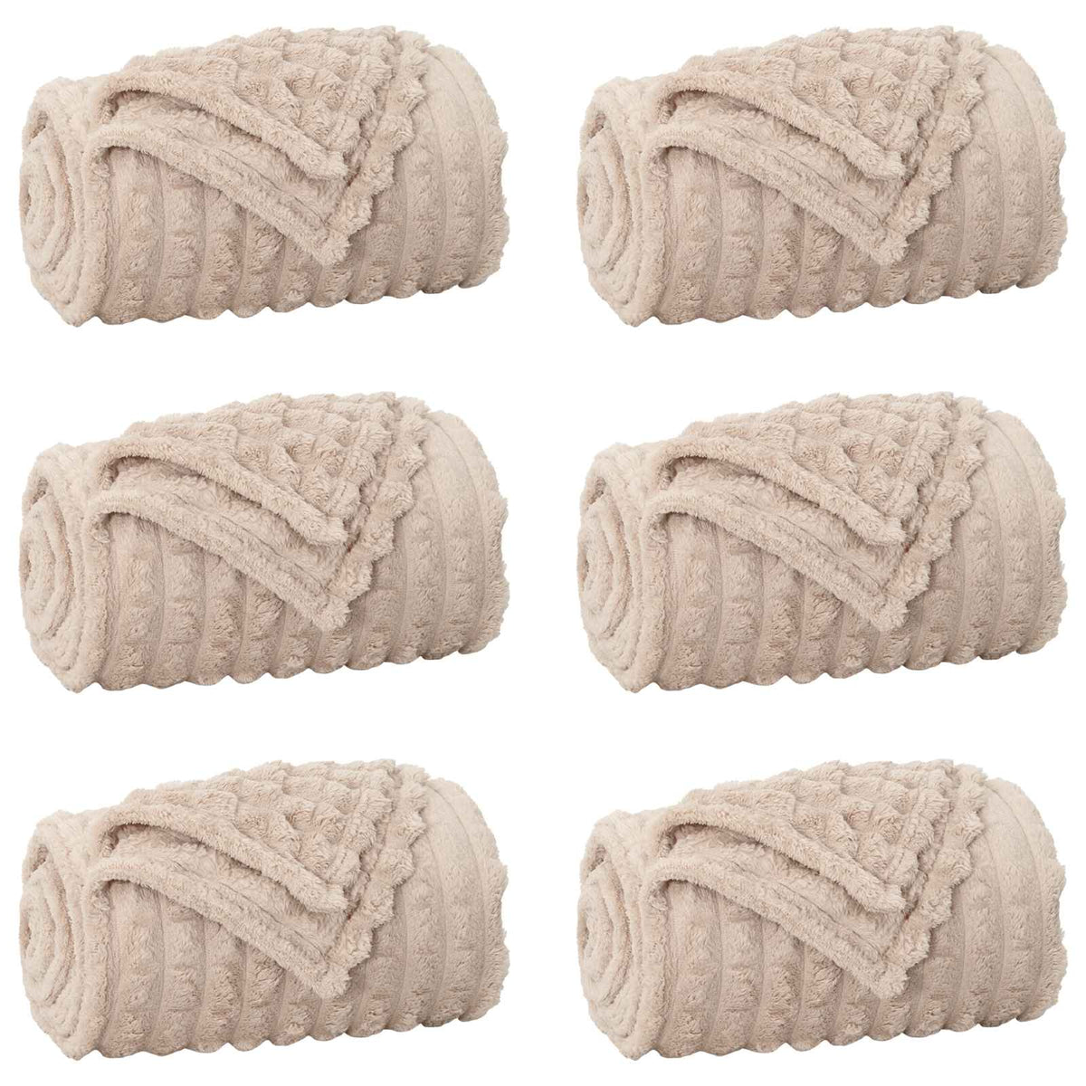 Vidaxl-Teppiche 6 Stück beige 150 x 130 cm Fleece