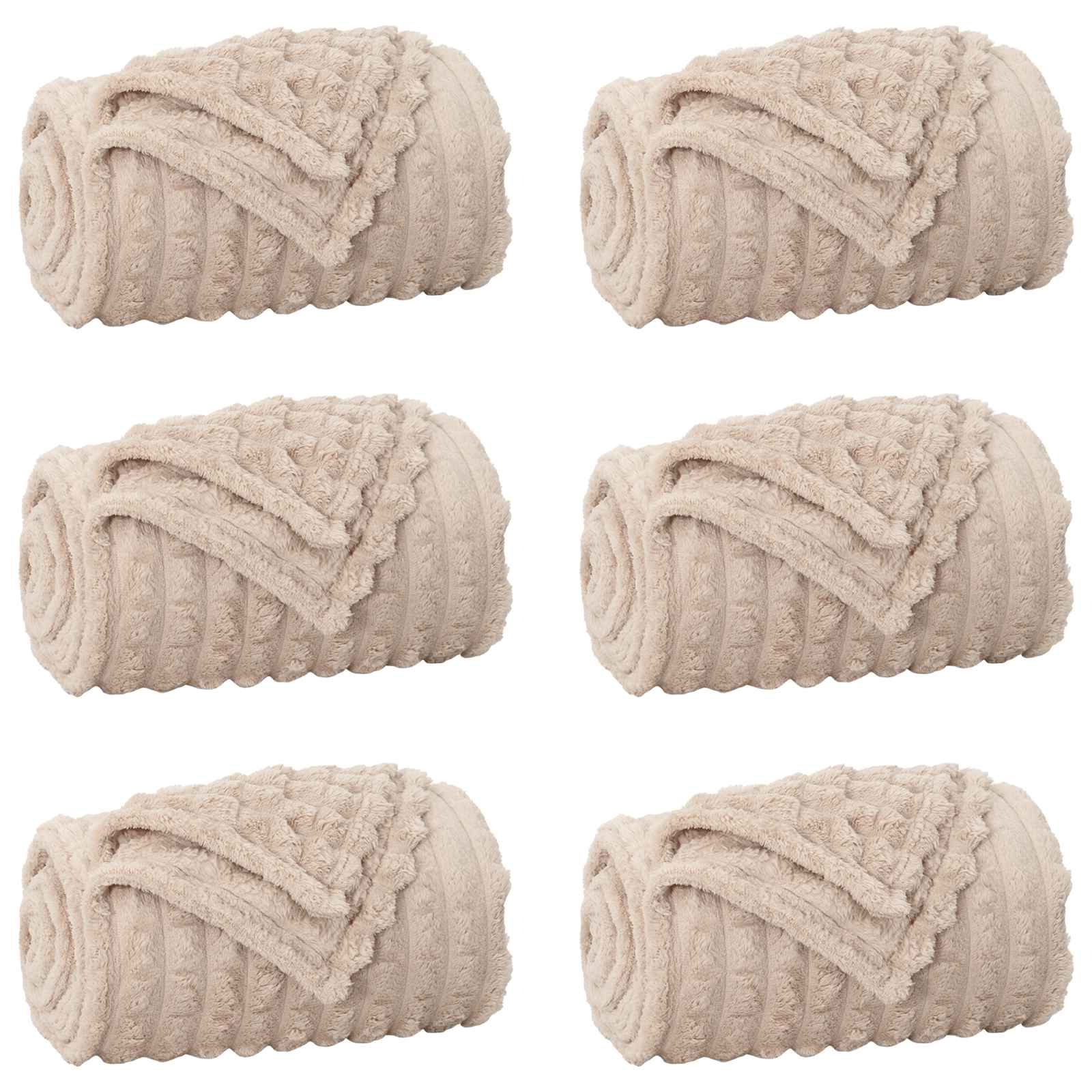 VidaXL Teppiche 6 Stück Beige 240 x 220 cm Fleece
