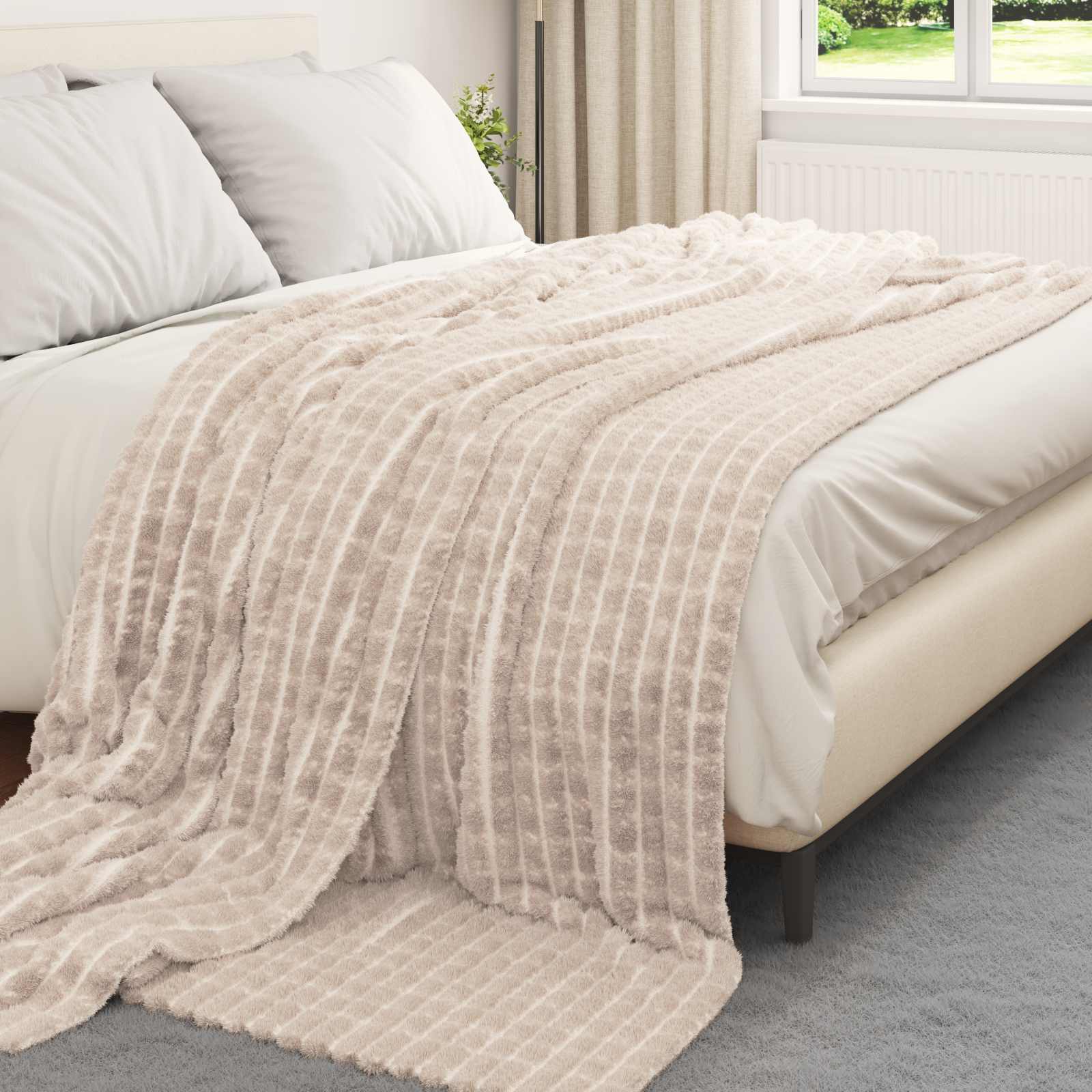 Vidaxl-Teppiche 6 Stück beige 270 x 240 cm Fleece