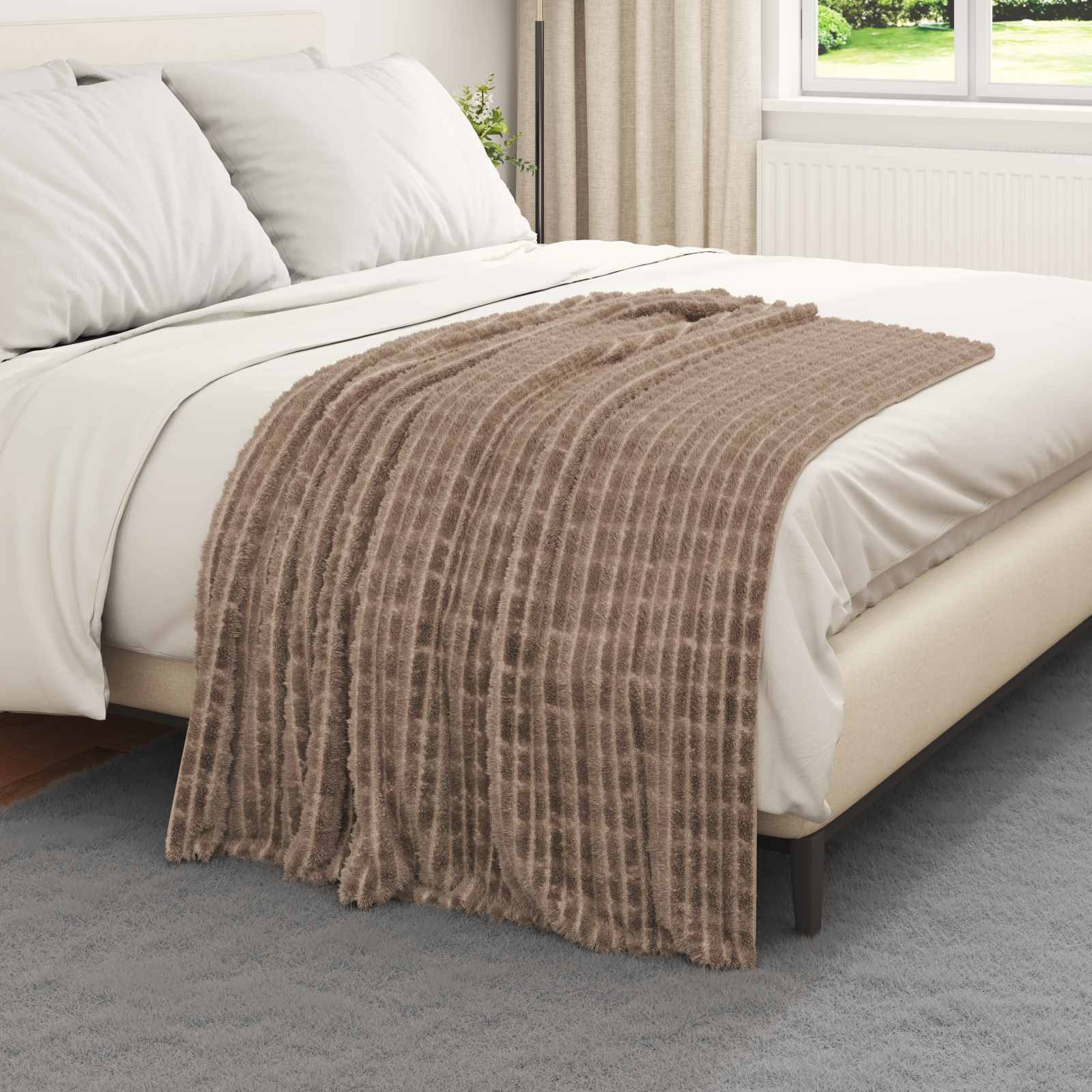 VidaXL Teppiche 6 Stück Kamel 150 x 130 cm Fleece