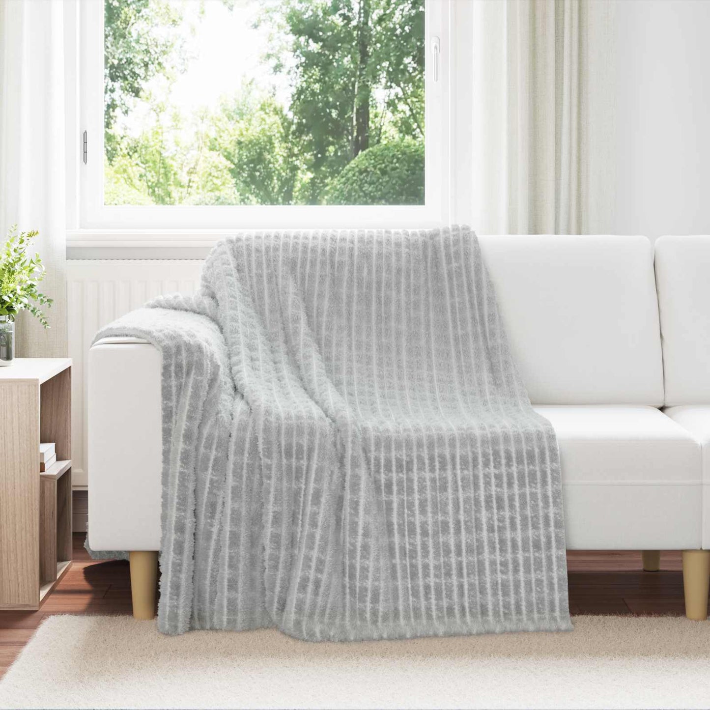 VidaXL Teppiche 6 Stück grau 200 x 150 cm Fleece