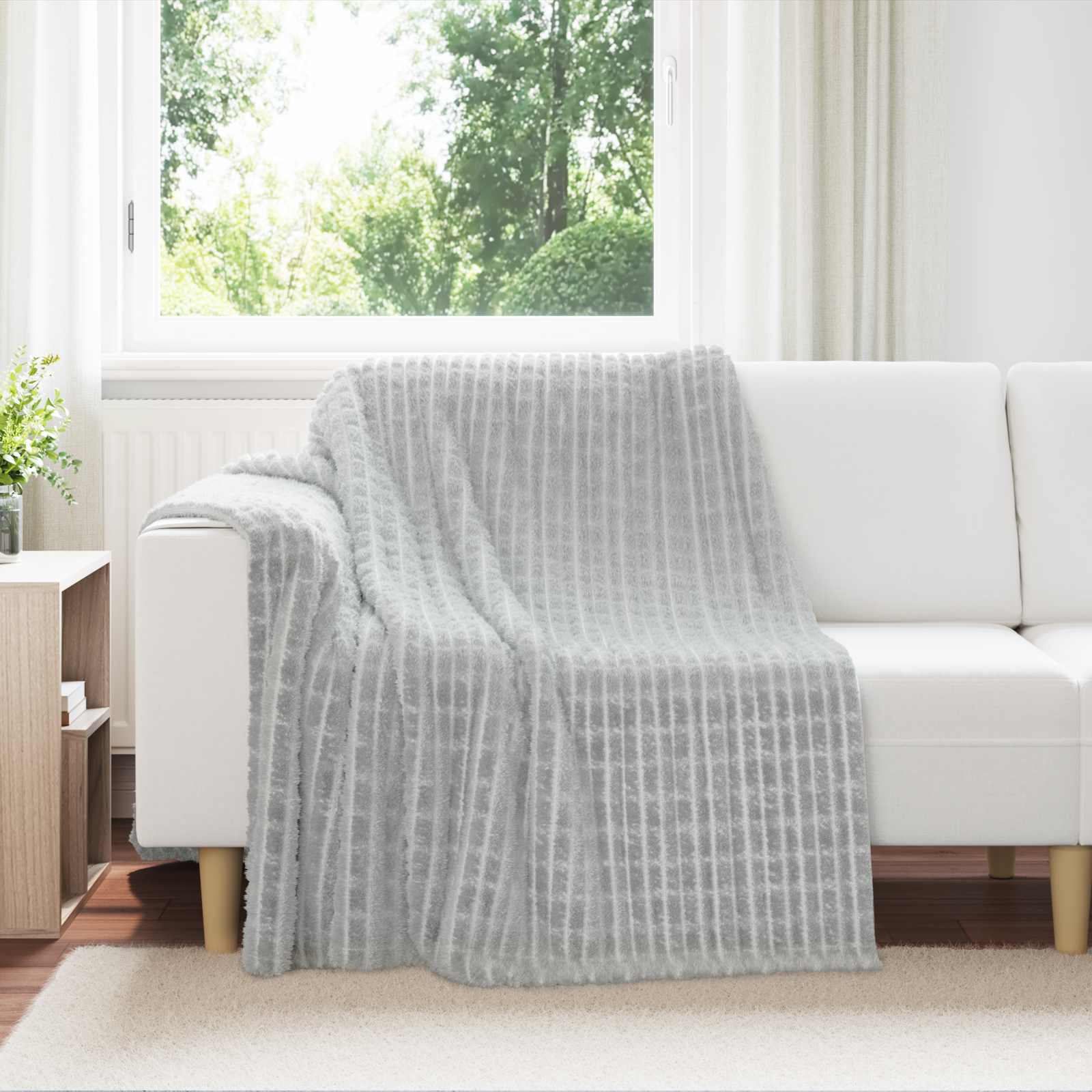 VidaXL Teppiche 6 Stück grau 200 x 150 cm Fleece