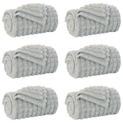 VidaXL Teppiche 6 Stück grau 200 x 150 cm Fleece