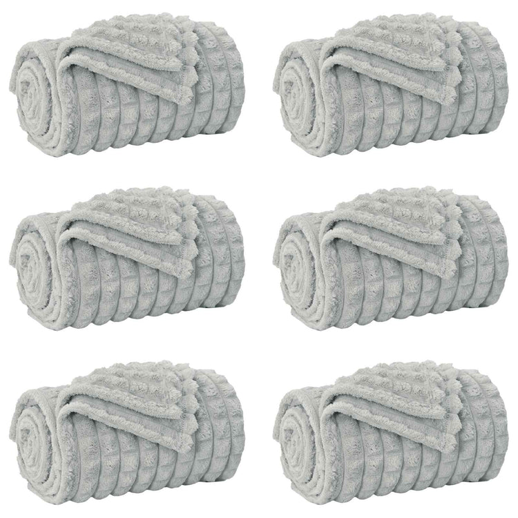 VidaXL Teppiche 6 Stück grau 200 x 150 cm Fleece