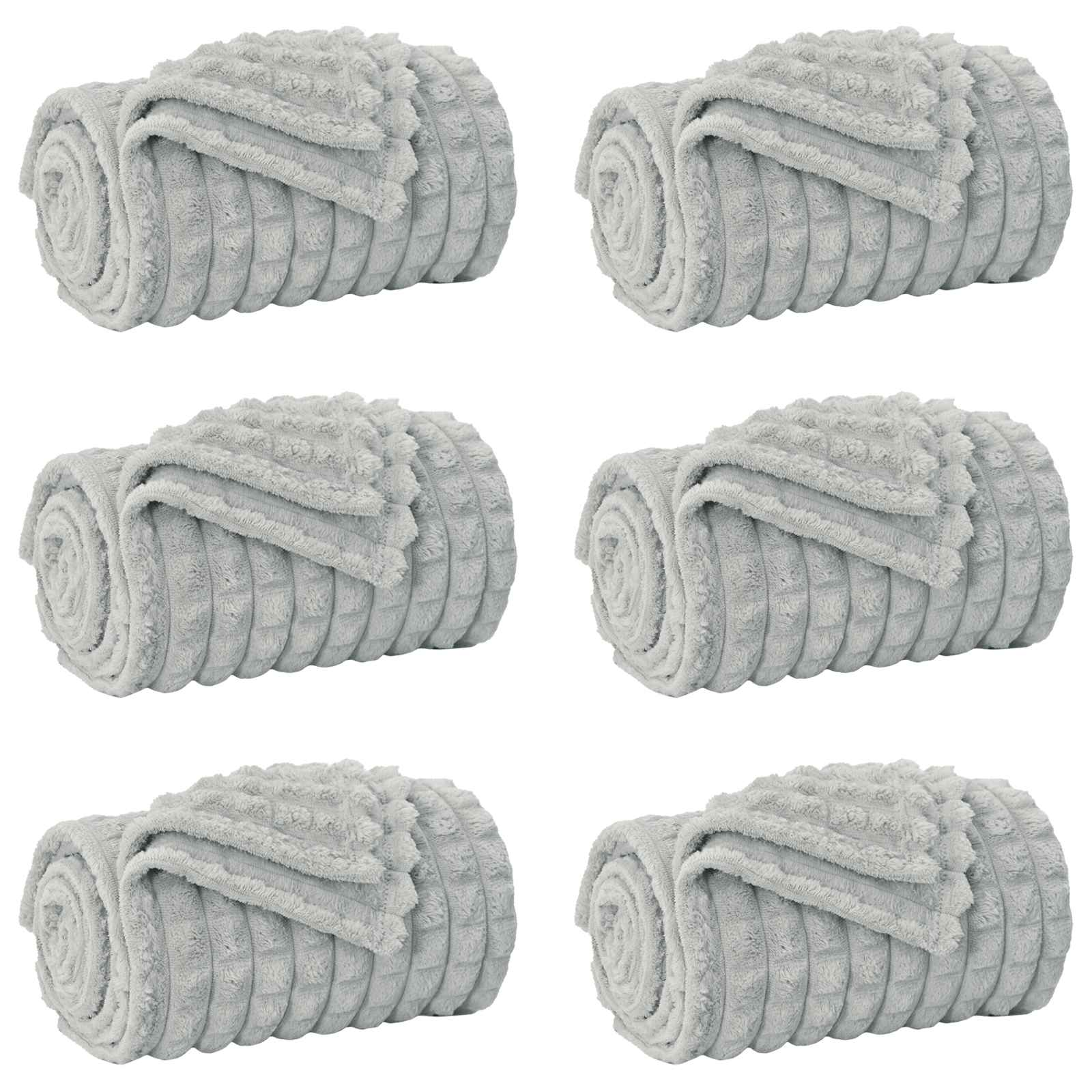 Vidaxl-Teppiche 6 Stück grau 240 x 220 cm Fleece