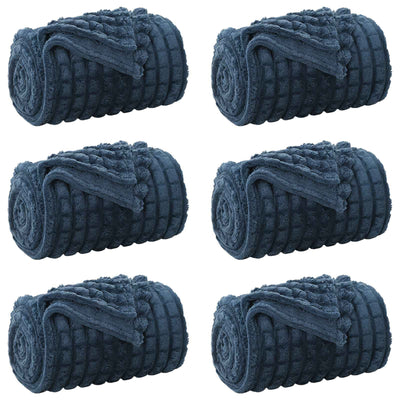 VidaXL Teppiche 6 Stück Marineblau 200 x 150 cm Fleece