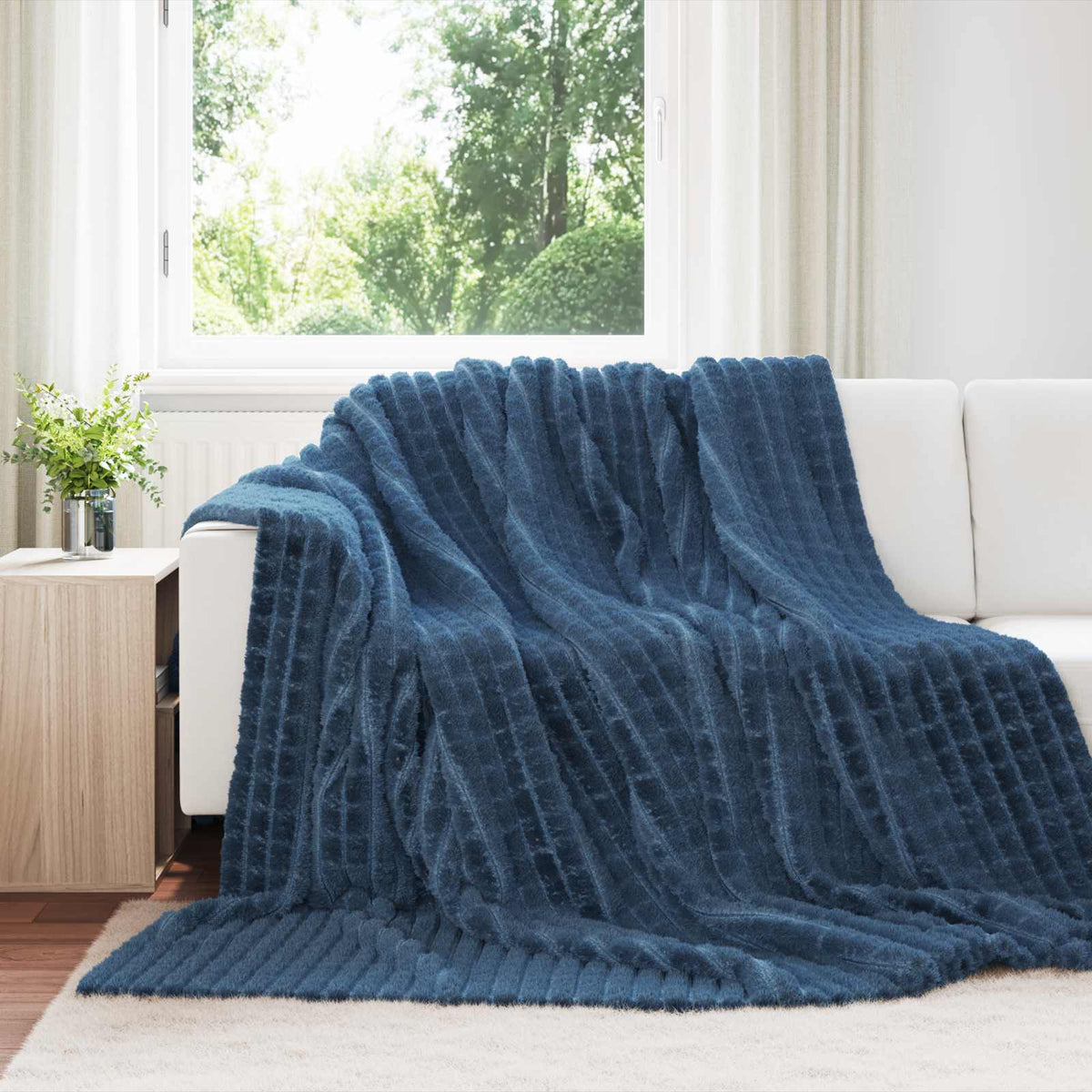 VidaXL Teppiche 6 Stück Marineblau 240 x 220 cm Fleece
