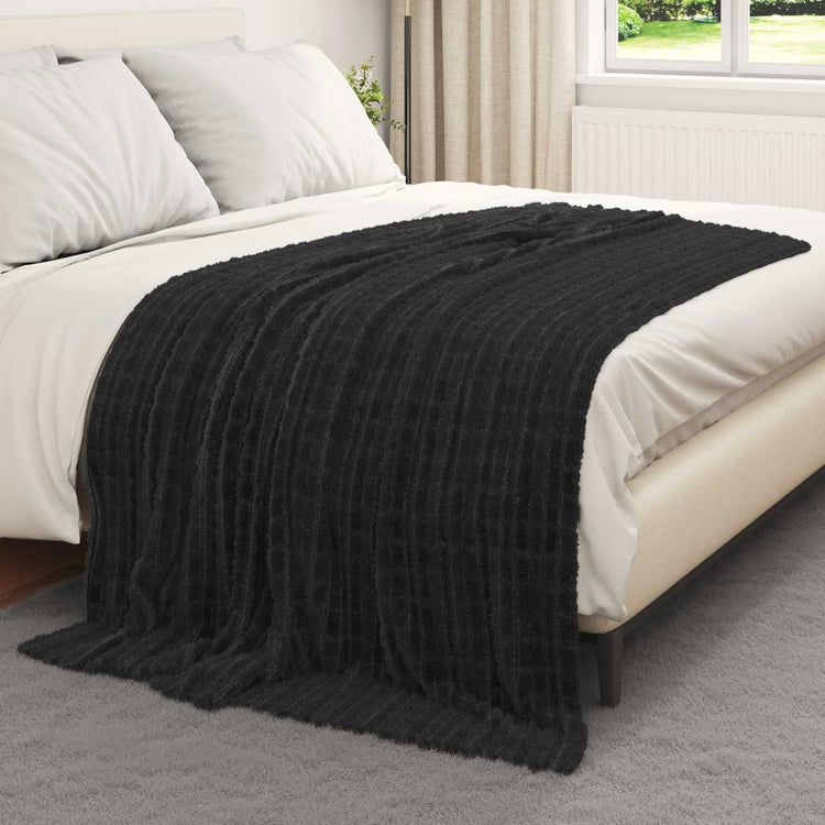 VidaXL Teppiche 6 Stück schwarz 200 x 150 cm Fleece