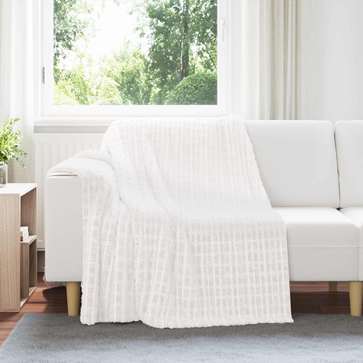 VidaXL Teppiche 6 Stück weiß 200 x 150 cm Fleece