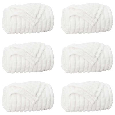 VidaXL Teppiche 6 Stück weiß 270 x 240 cm Fleece