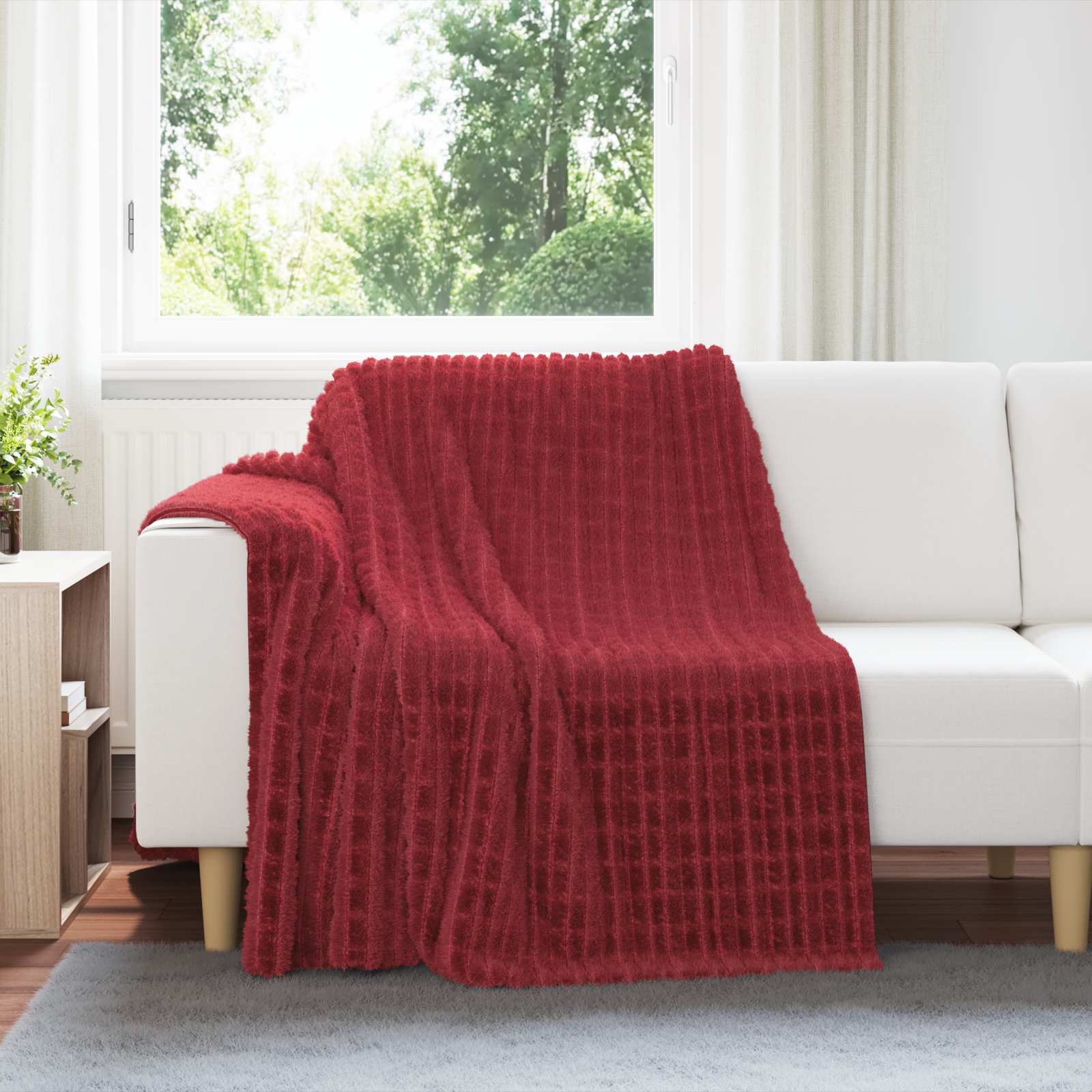 VidaXL Teppiche 6 Stk. Burgunderrot 200 x 150 cm Fleece