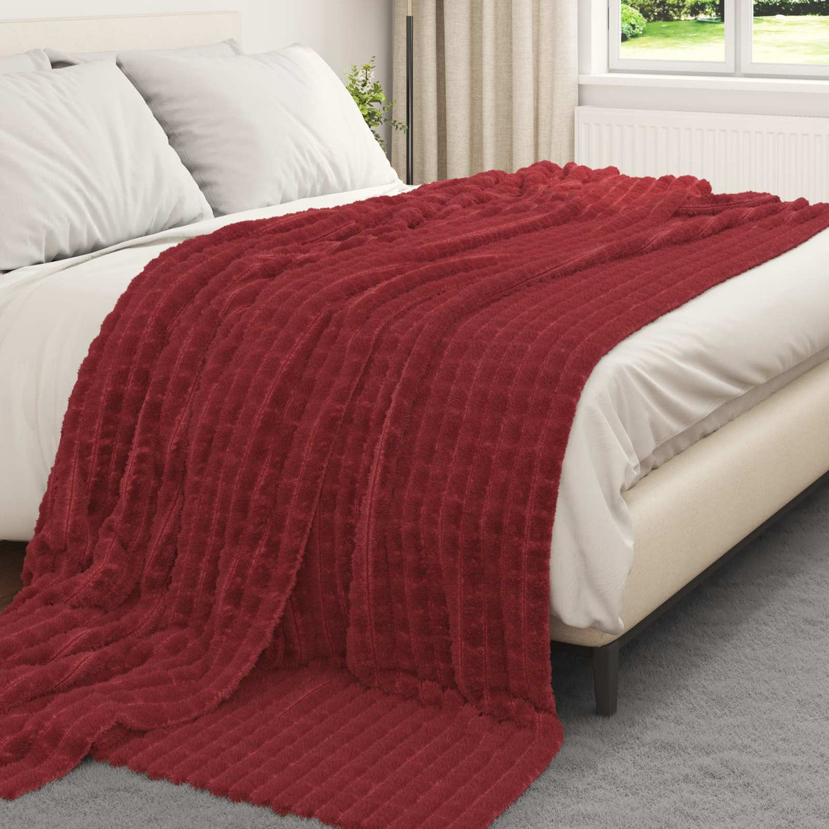 VidaXL Teppiche 6 Stück Burgunderrot 270 x 240 cm Fleece