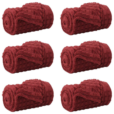 VidaXL Teppiche 6 Stück Burgunderrot 270 x 240 cm Fleece