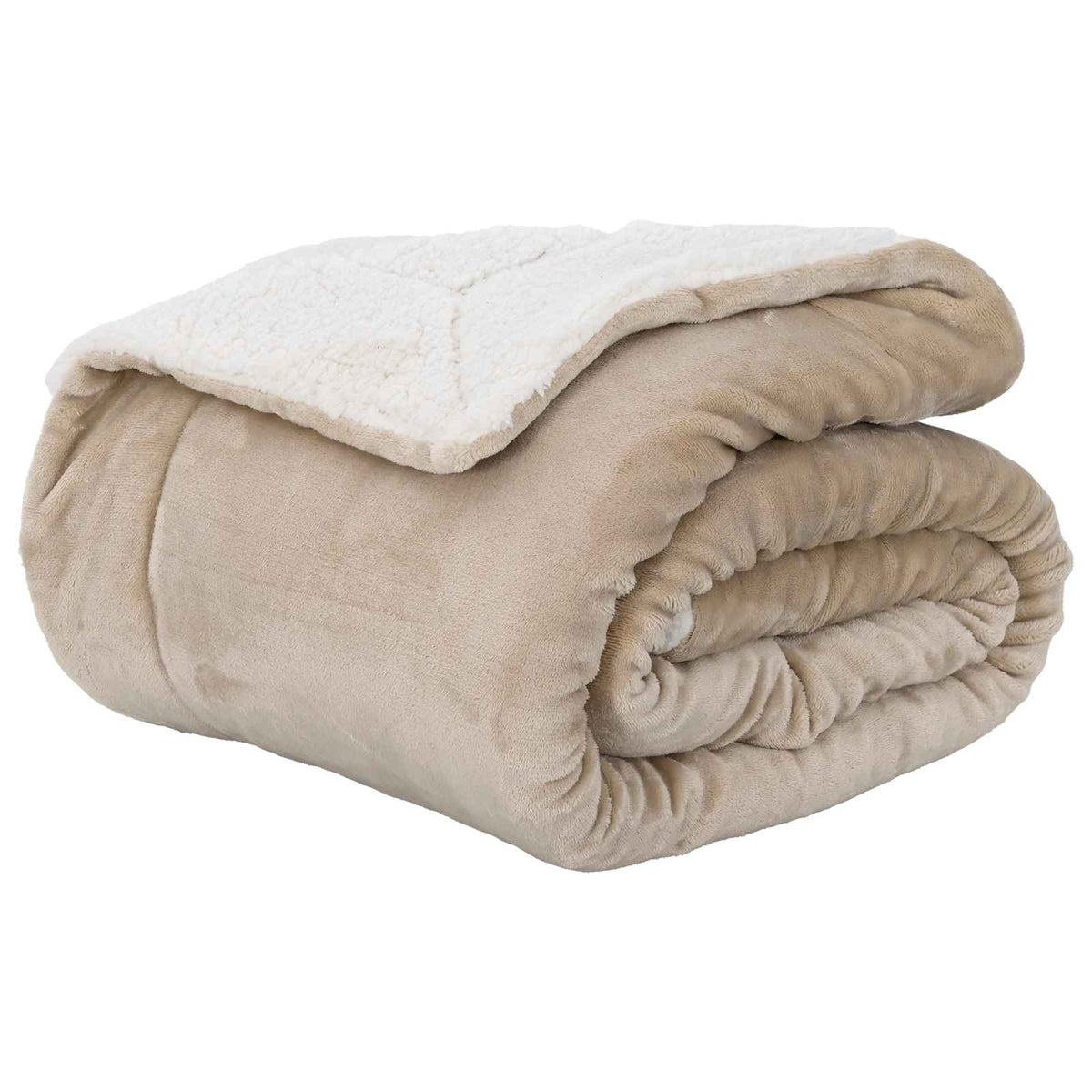Vidaxl Überwurfdecke beige 130 x 150 cm Fleece