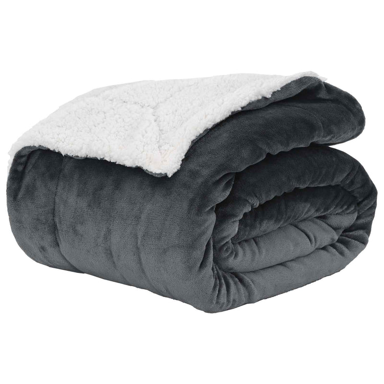 Vidaxl Überwurfdecke dunkelgrau 240 x 270 cm Fleece