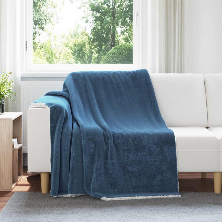 Vidaxx Überwurfdecke Marineblau 150 x 200 cm Fleece