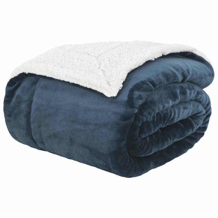 Vidaxx Überwurfdecke Marineblau 150 x 200 cm Fleece