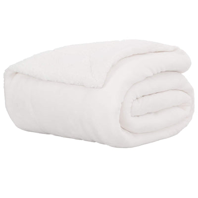 Vidaxx Überwurfdecke weiß 240 x 270 cm Fleece