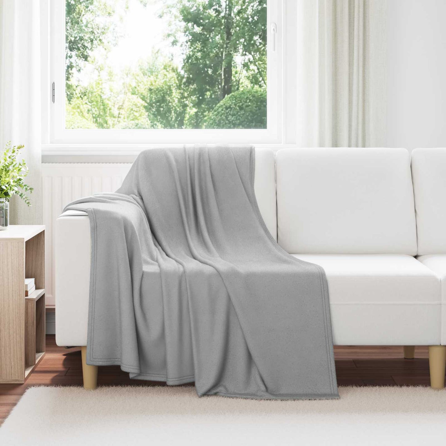 Vidaxx Überwurfdecke grau 170 x 130 cm Fleece