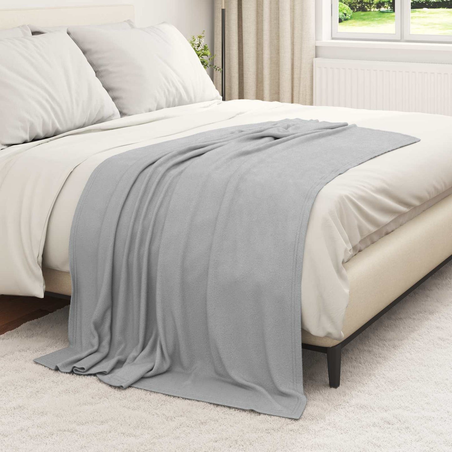 Vidaxx Überwurfdecke grau 170 x 130 cm Fleece
