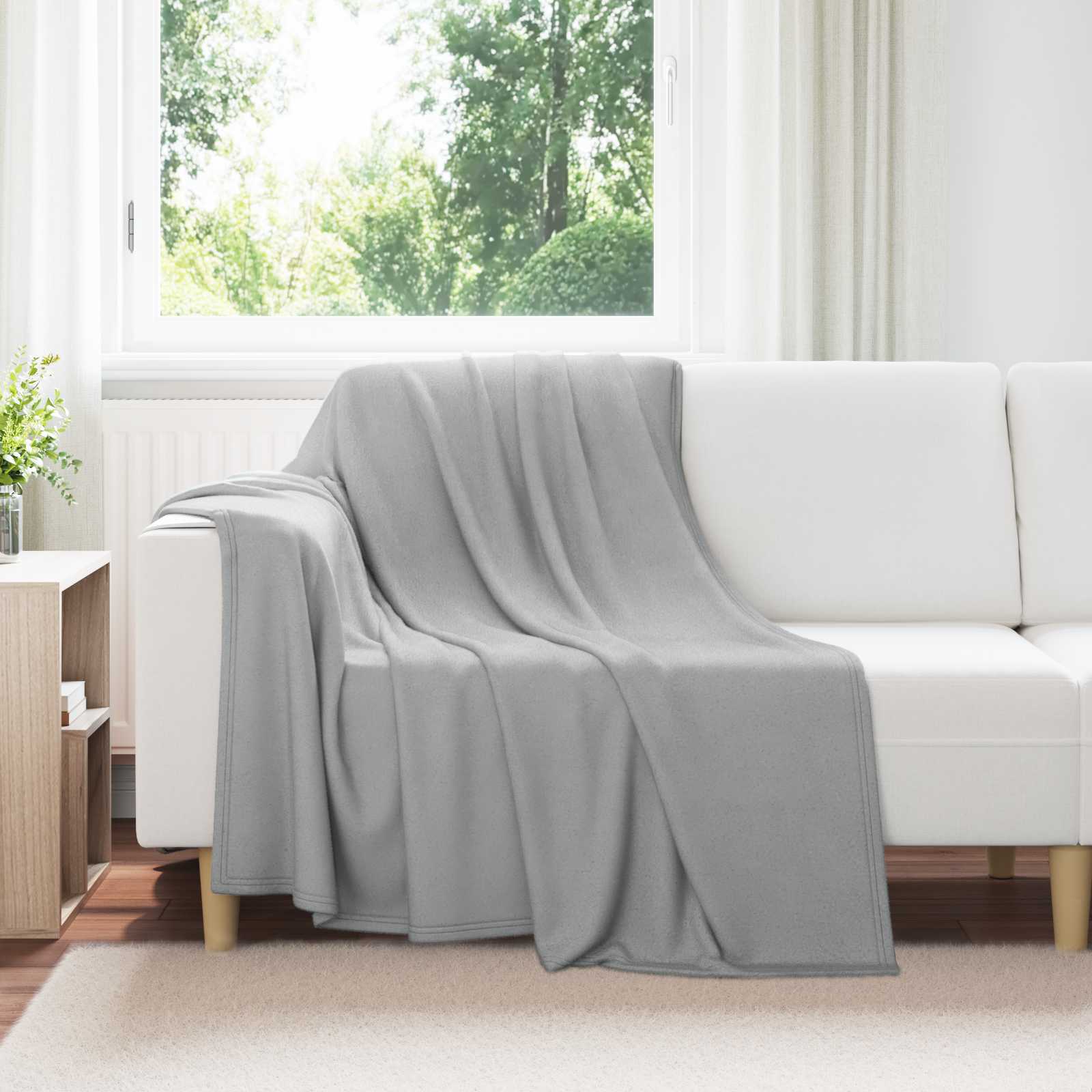 Vidaxx Überwurfdecke grau 200 x 150 cm Fleece