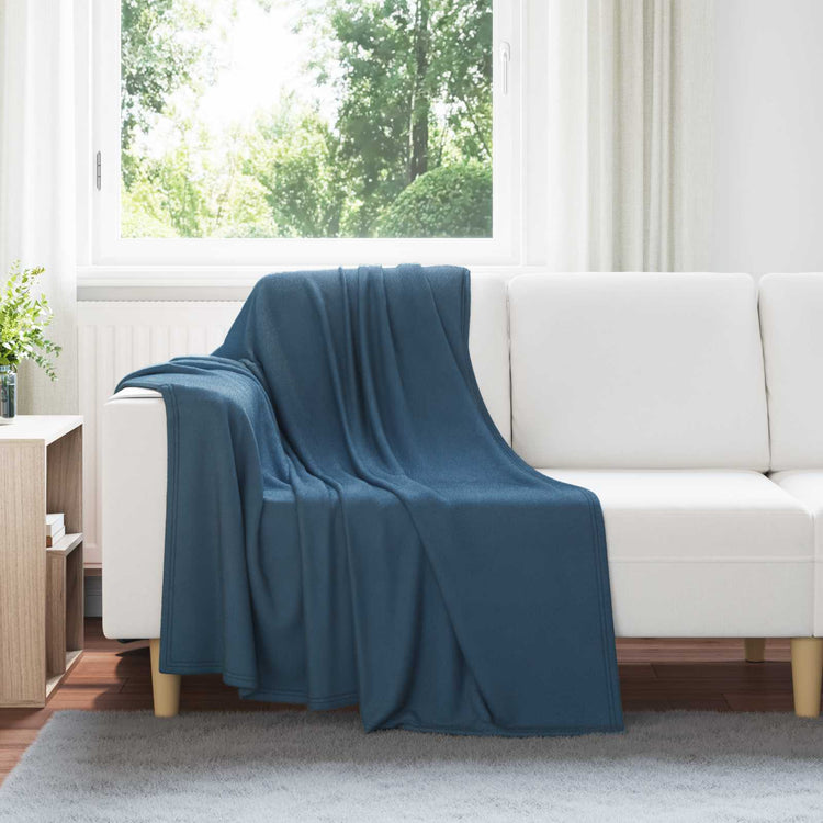 Vidaxx Überwurfdecke Marineblau 170 x 130 cm Fleece
