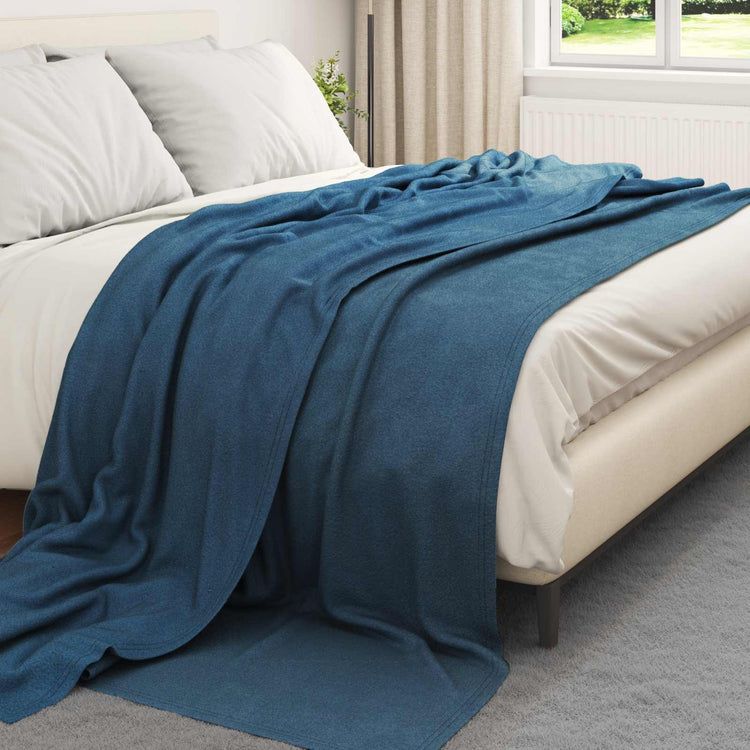 Vidaxx Überwurfdecke Marineblau 270 x 240 cm Fleece