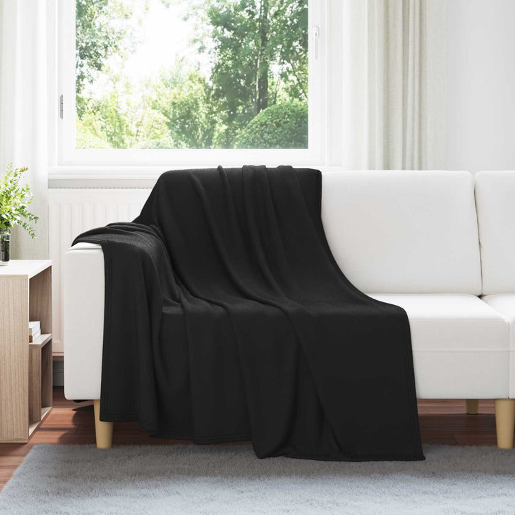 Vidaxx Überwurfdecke schwarz 200 x 150 cm Fleece