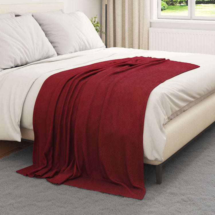 Vidaxx Überwurfdecke bordeauxrot 170 x 130 cm Fleece