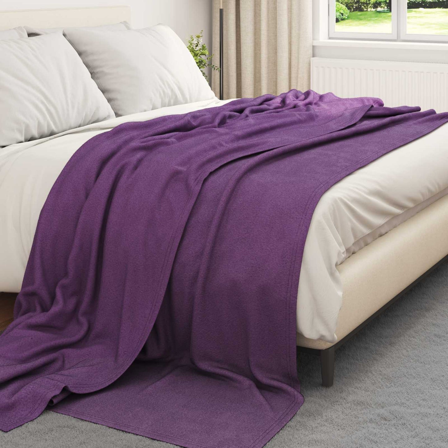Vidaxl Überwurfdecke Lila 270 x 240 cm Fleece