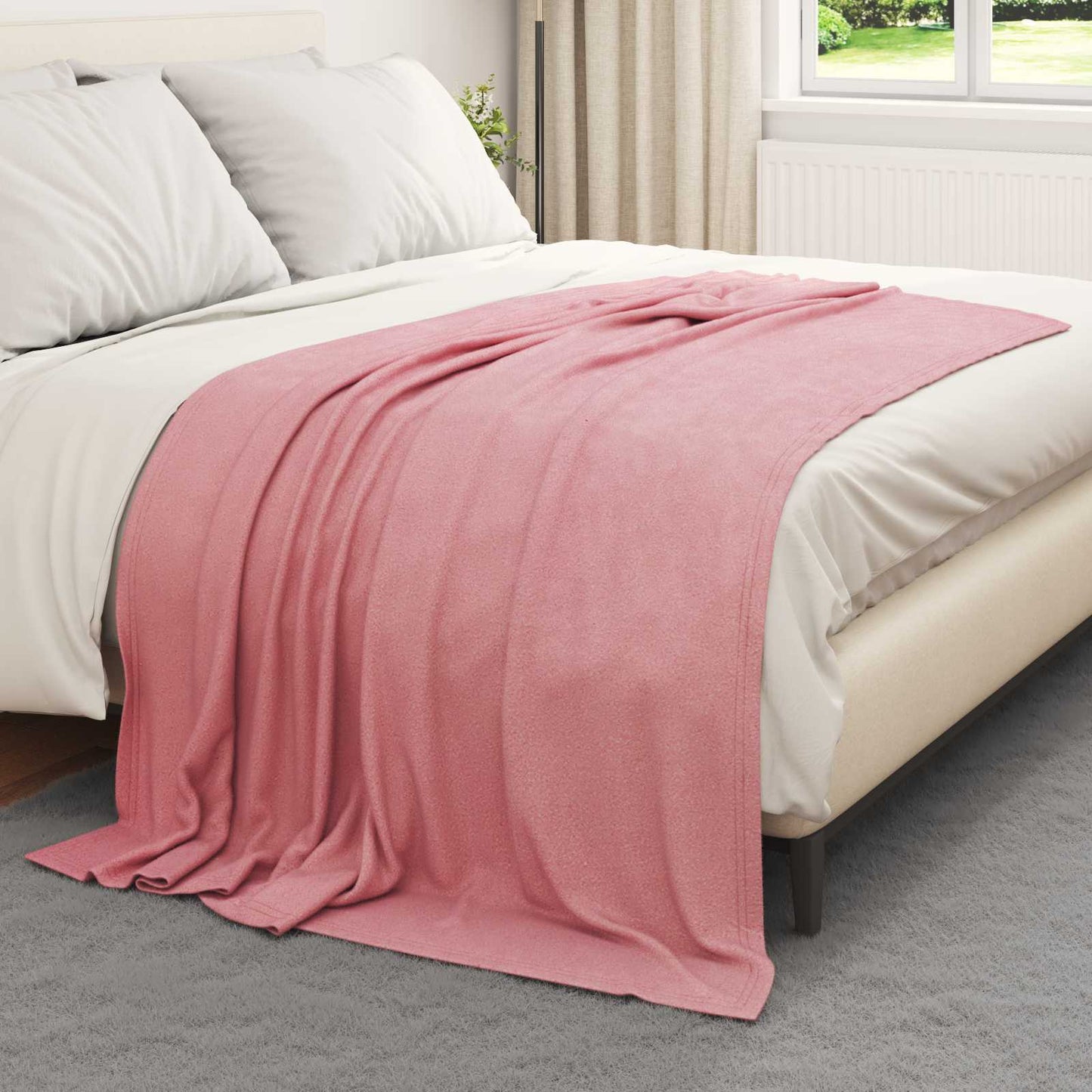 Vidaxl Überwurfdecke rosa 200 x 150 cm Fleece