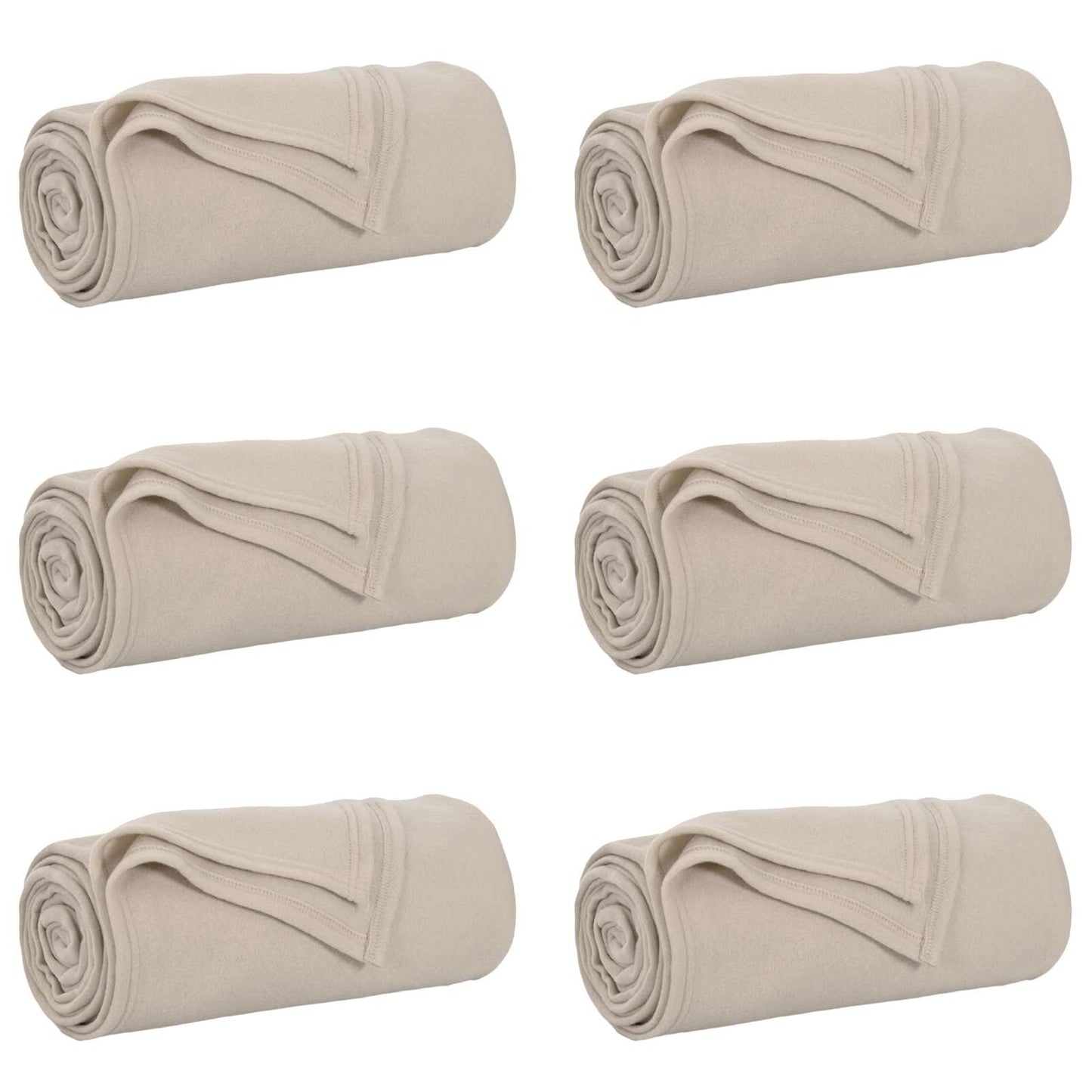 VidaXL Teppiche 6 Stück Beige 240 x 220 cm Fleece