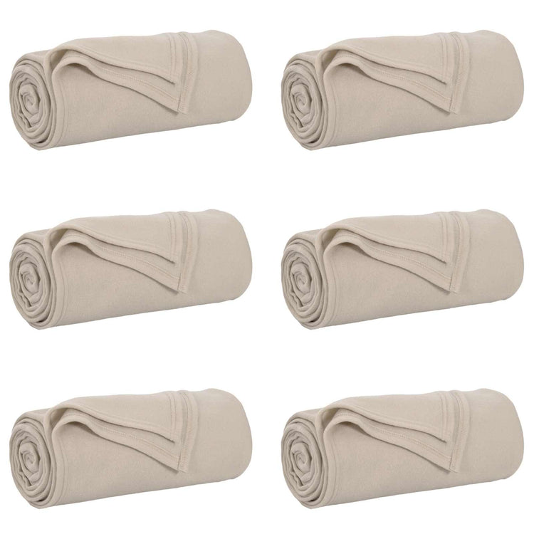 VidaXL Teppiche 6 Stück Beige 240 x 220 cm Fleece