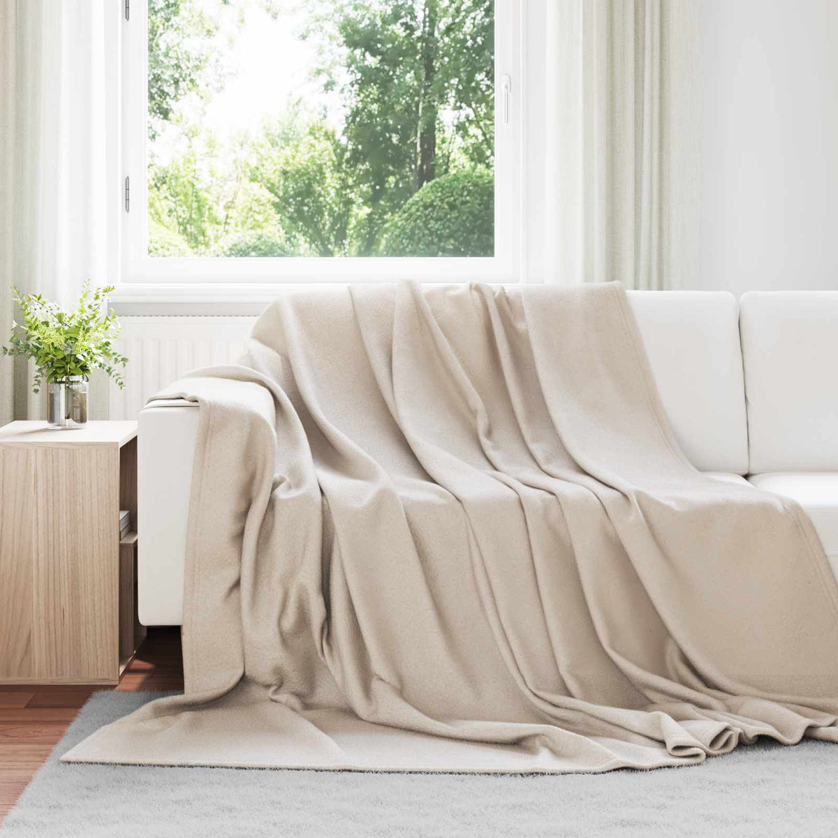 Vidaxl-Teppiche 6 Stück beige 270 x 240 cm Fleece