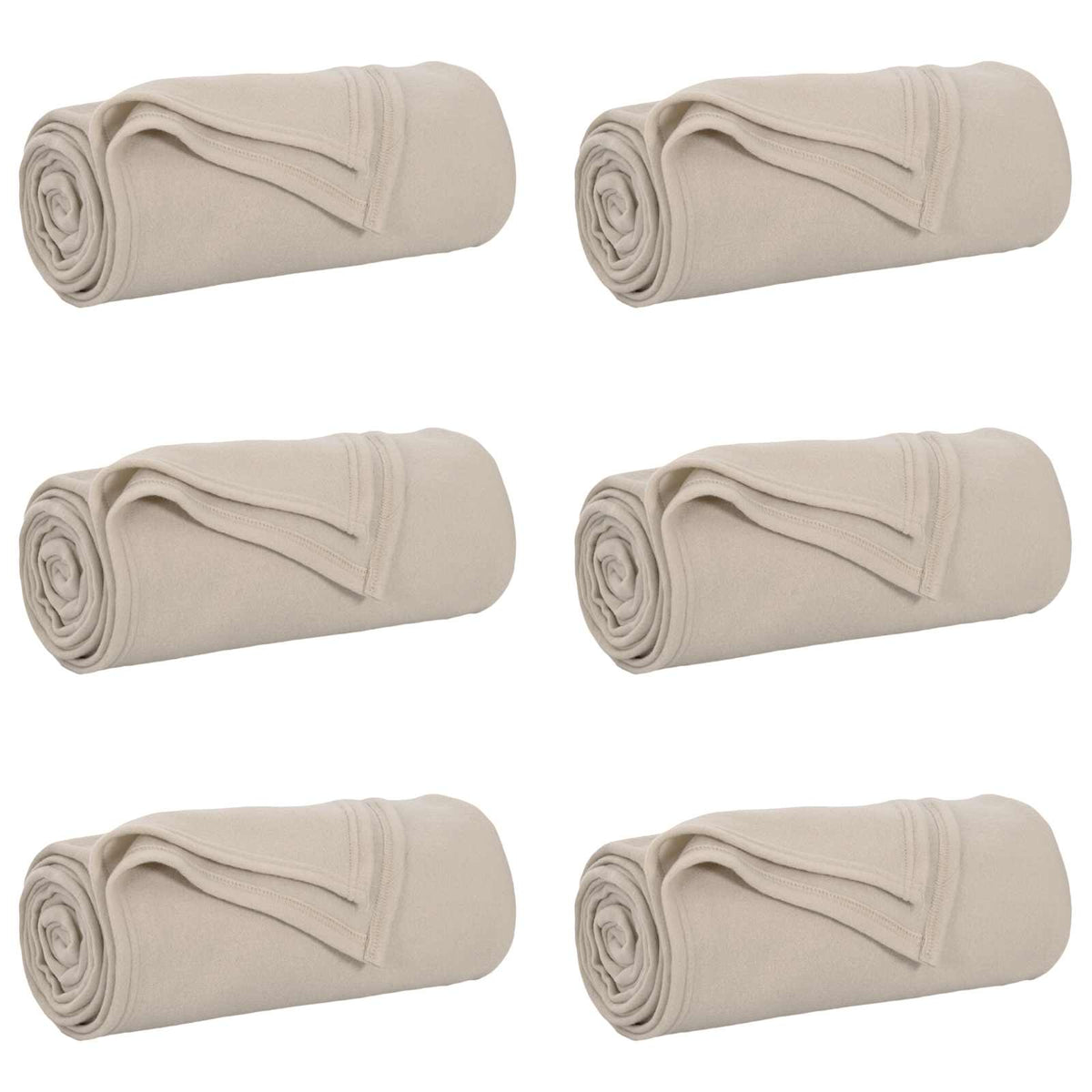 Vidaxl-Teppiche 6 Stück beige 270 x 240 cm Fleece