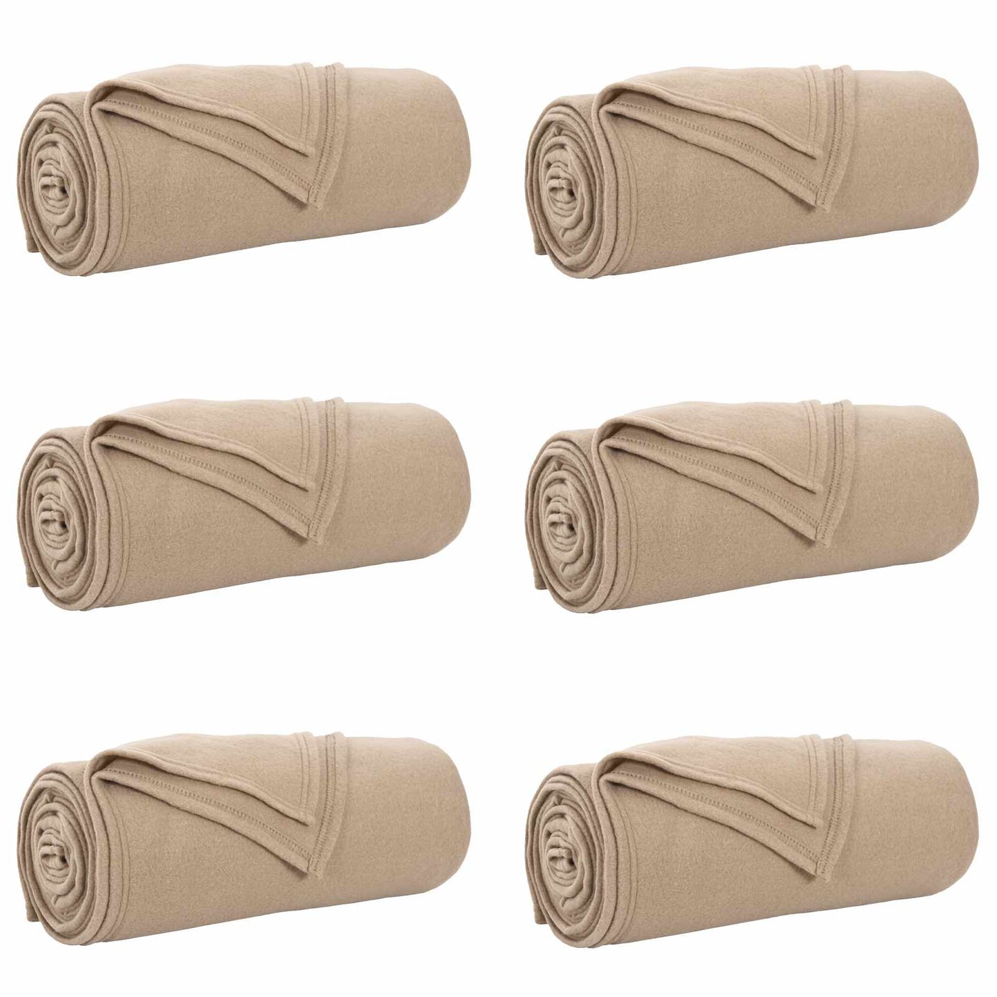 Vidaxl-Teppiche 6 Stück Kamel 200 x 150 cm Fleece