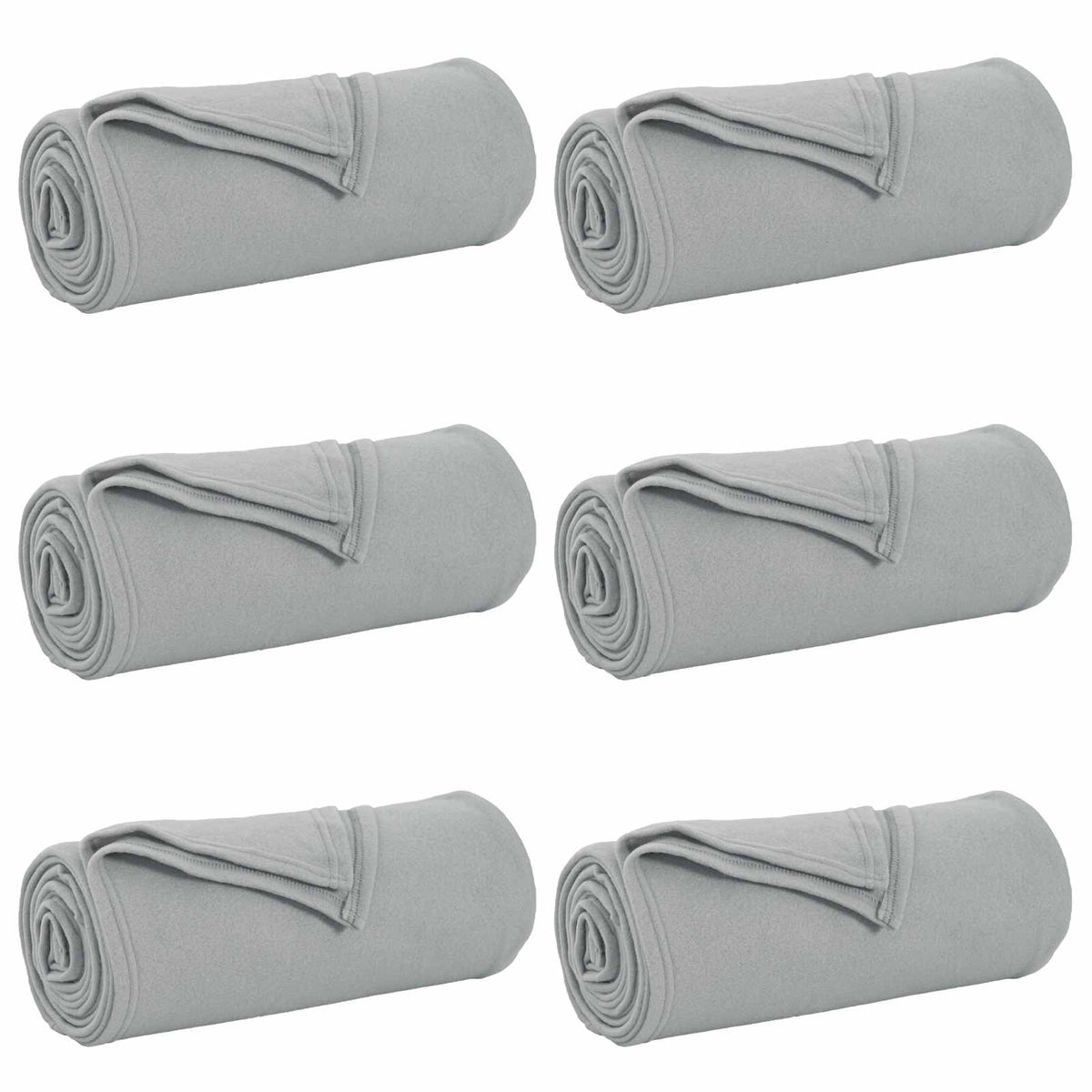 VidaXL Teppiche 6 Stück grau 270 x 240 cm Fleece