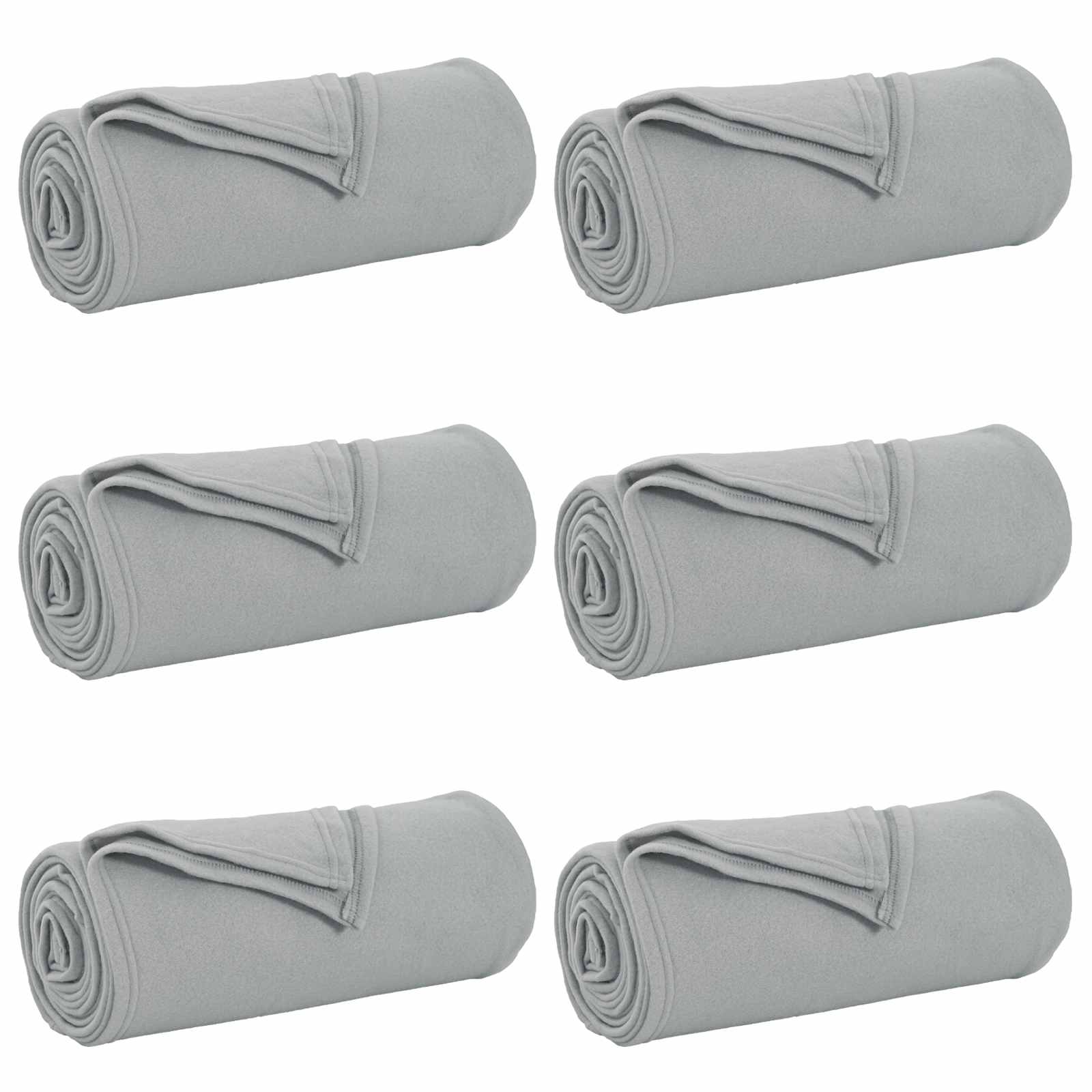 VidaXL Teppiche 6 Stück grau 270 x 240 cm Fleece