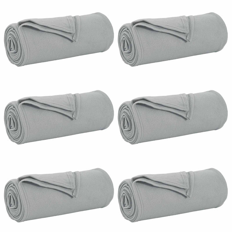 VidaXL Teppiche 6 Stück grau 270 x 240 cm Fleece