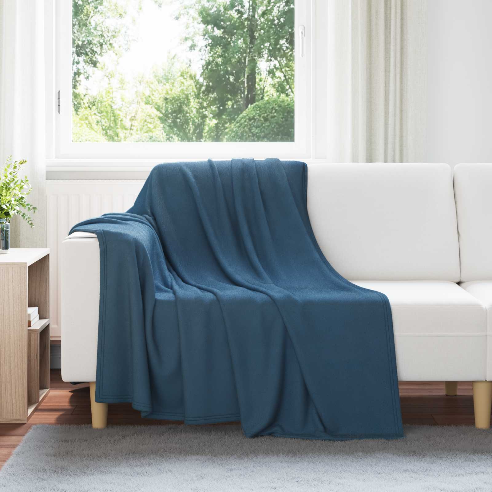 VidaXL Teppiche 6 Stück Marineblau 200 x 150 cm Fleece