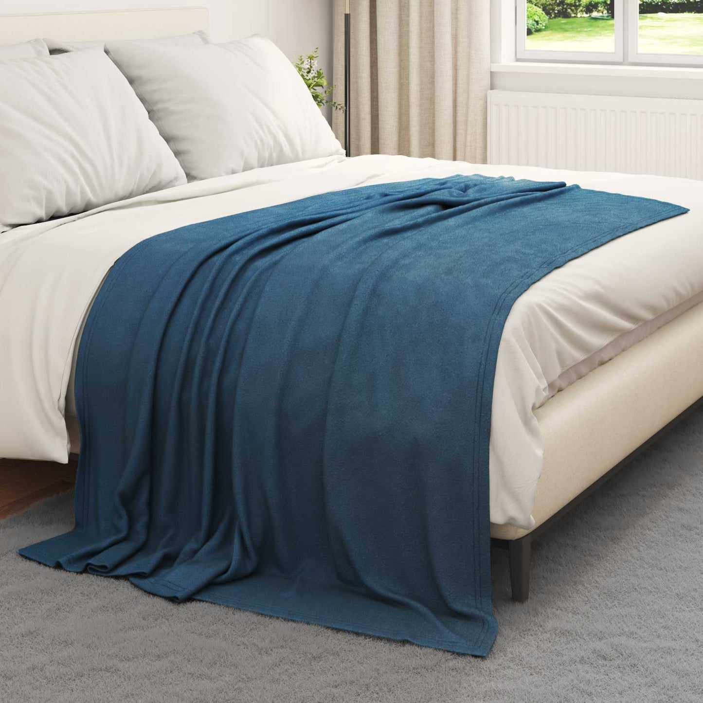 VidaXL Teppiche 6 Stück Marineblau 200 x 150 cm Fleece