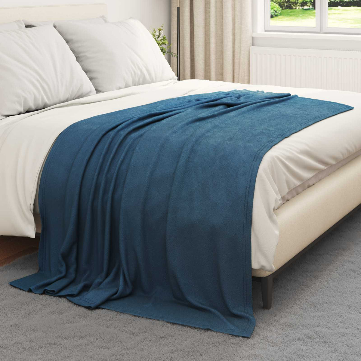 VidaXL Teppiche 6 Stück Marineblau 200 x 150 cm Fleece