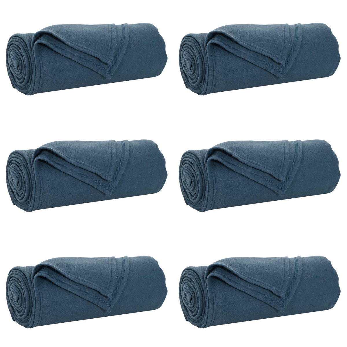VidaXL Teppiche 6 Stück Marineblau 200 x 150 cm Fleece